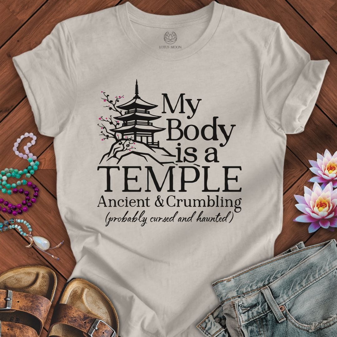 Cursed and Haunted Tee Heather Dust