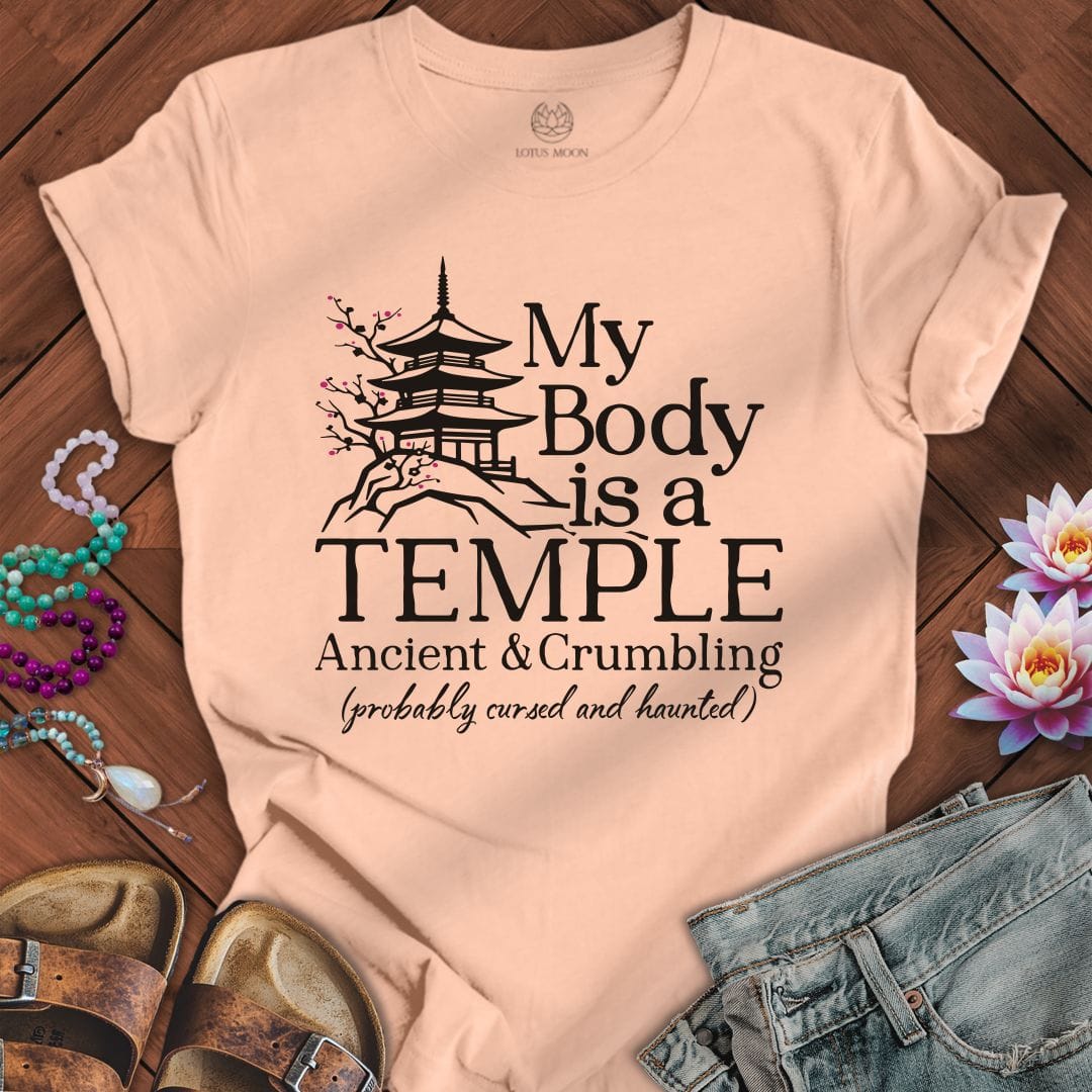 Cursed and Haunted Tee Peach