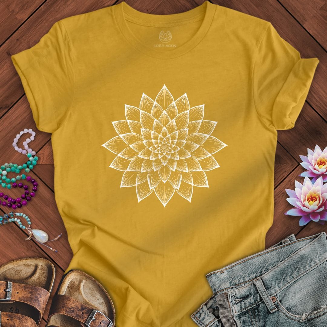 Dahlia Mandala Tee Heather Mustard