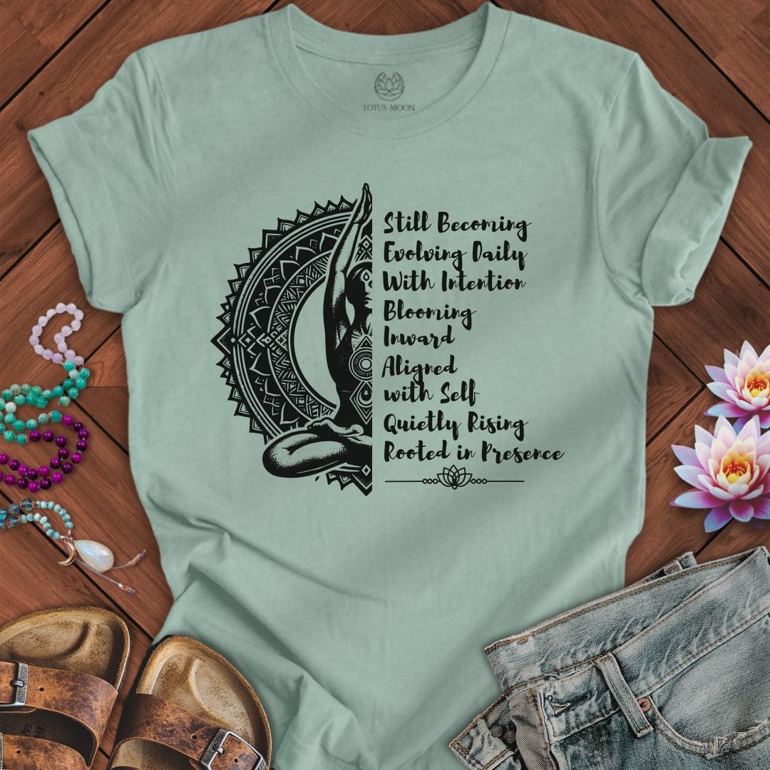 Daily Affirmation Tee Dusty Blue
