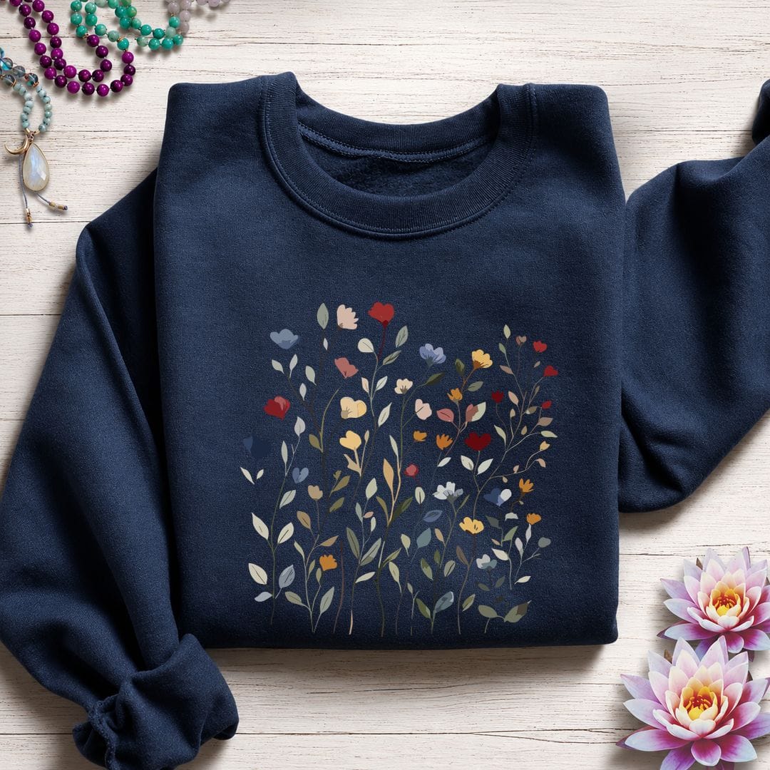 Dainty Flowers Sweatshirt Navy