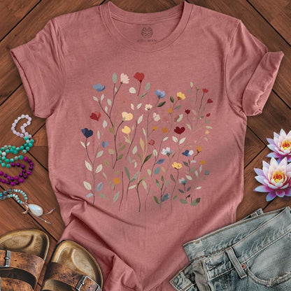 Dainty Flowers Tee Heather Mauve