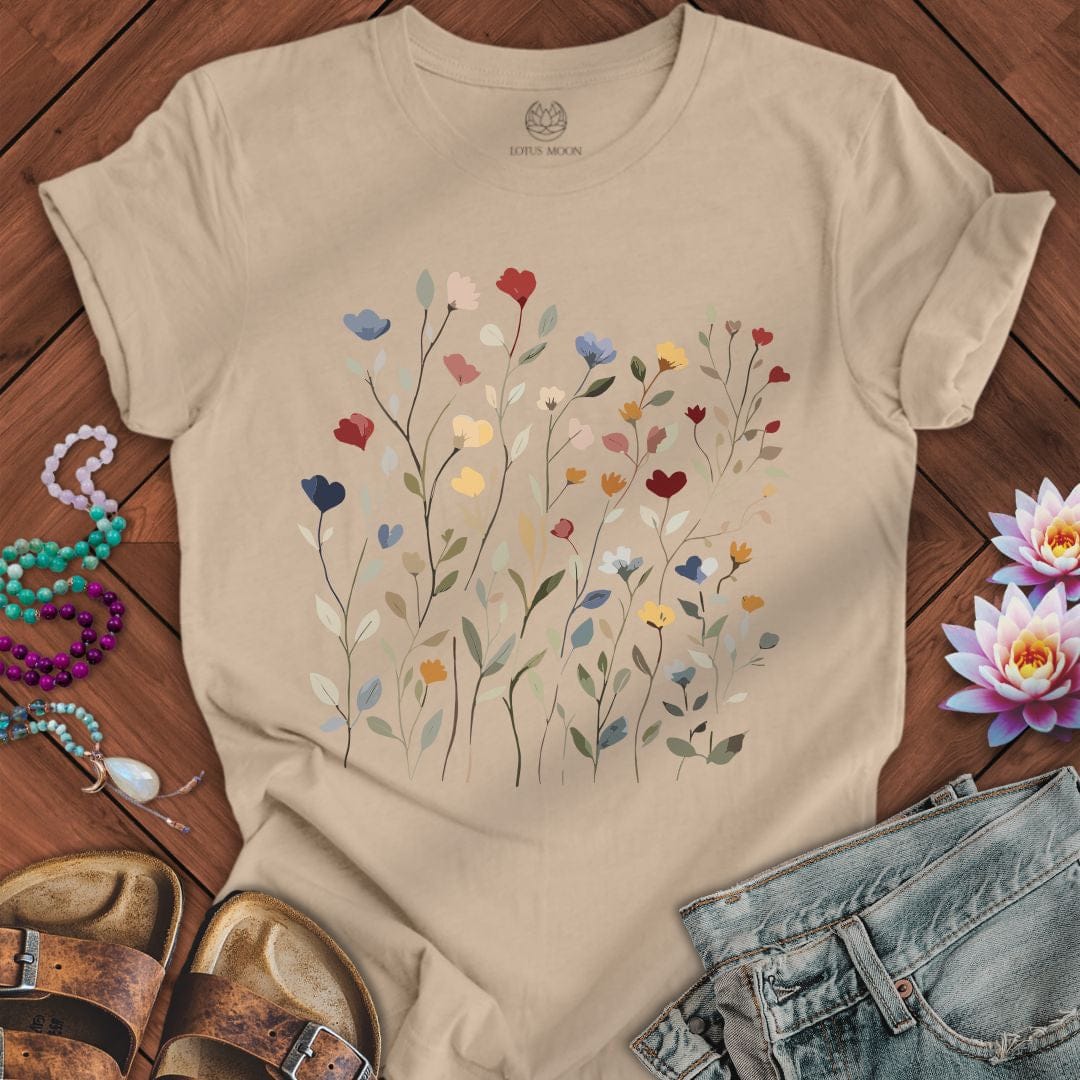 Dainty Flowers Tee Tan