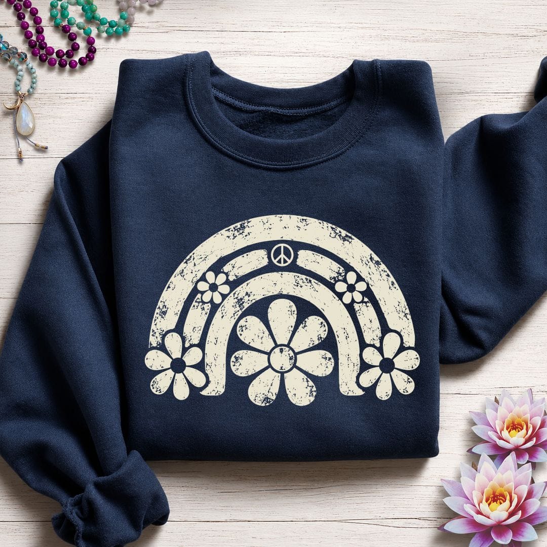Daisy Rainbow Sweatshirt Navy