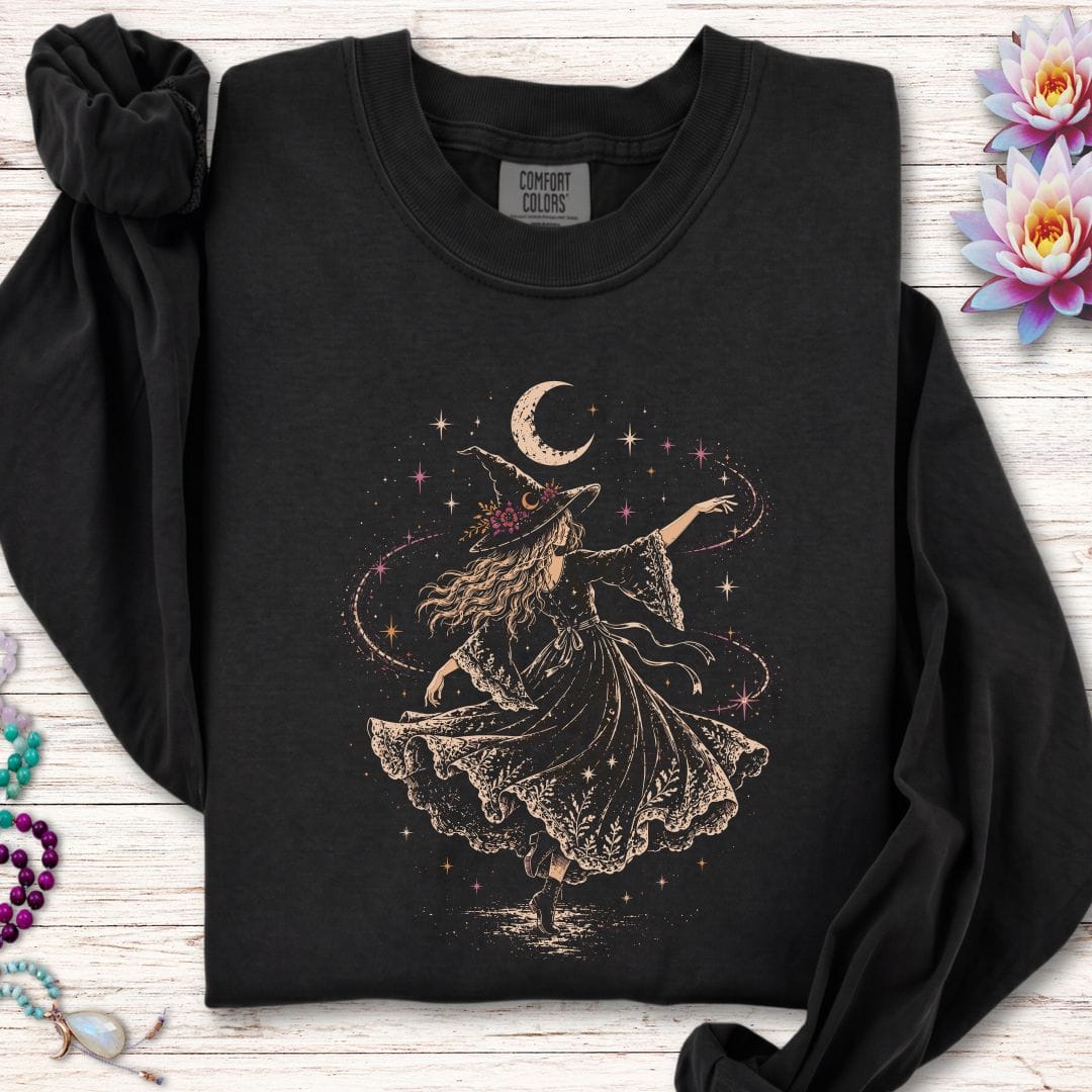 Dancing Witch Long Sleeve Tee Black