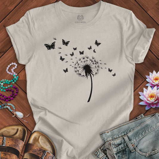 Dandelion Butterflies Tee Heather Dust