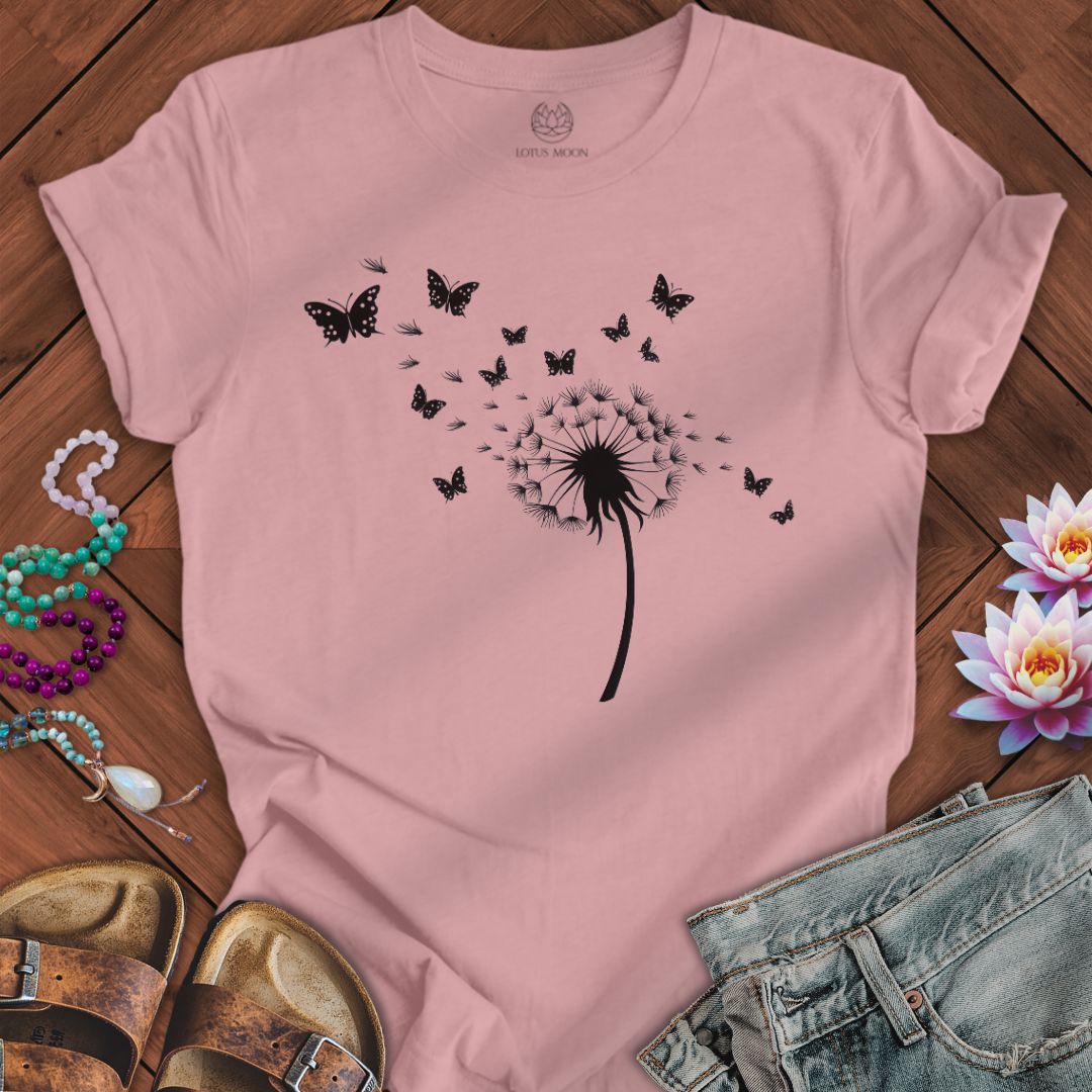 Dandelion Butterflies Tee Orchid