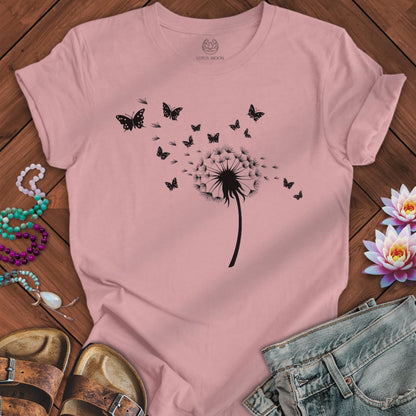 Dandelion Butterflies Tee Orchid
