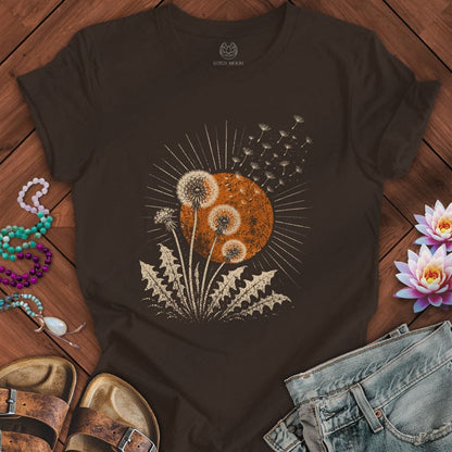 Printify T-Shirt Dandelion Sun Tee Brown / S