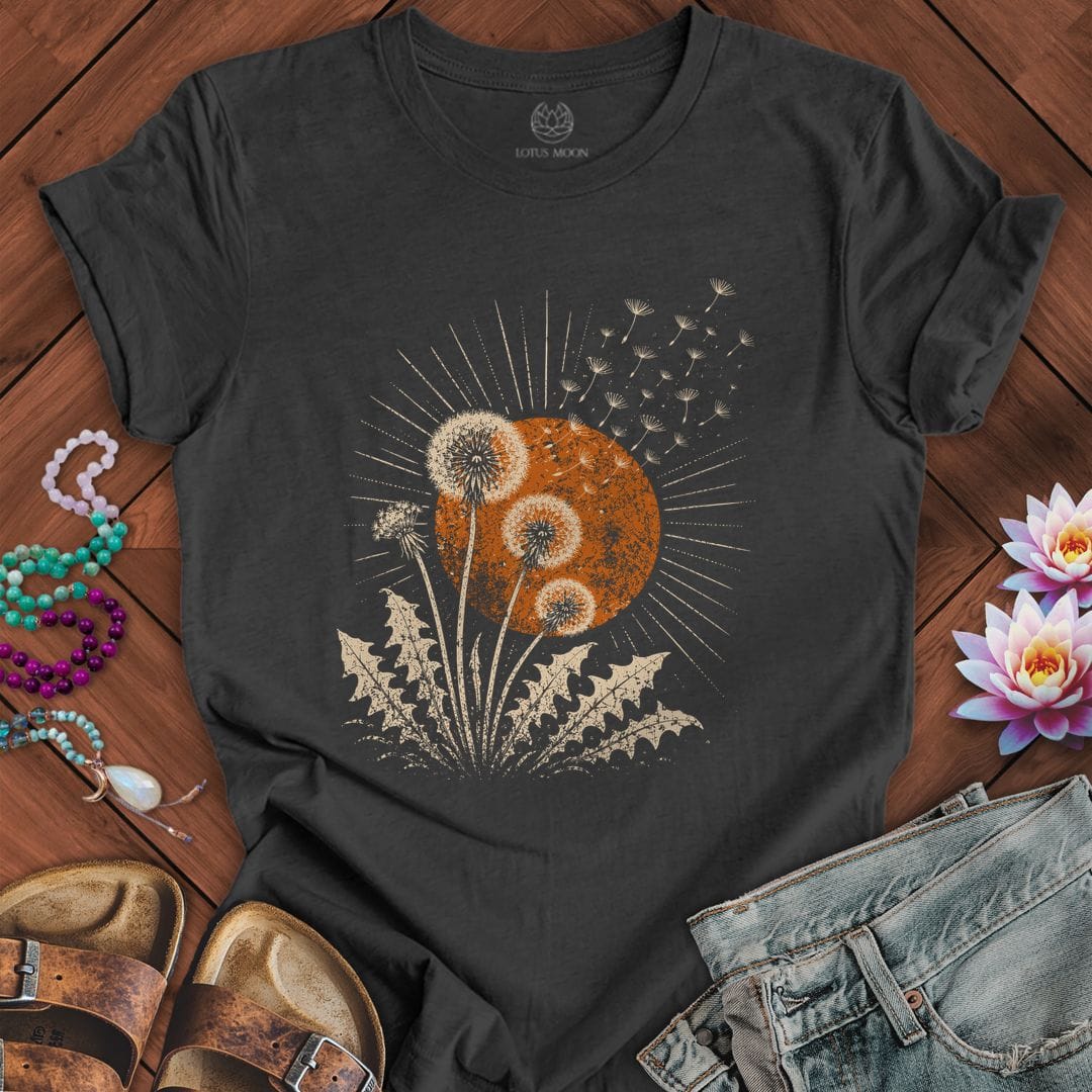 Printify T-Shirt Dandelion Sun Tee Dark Grey Heather / S