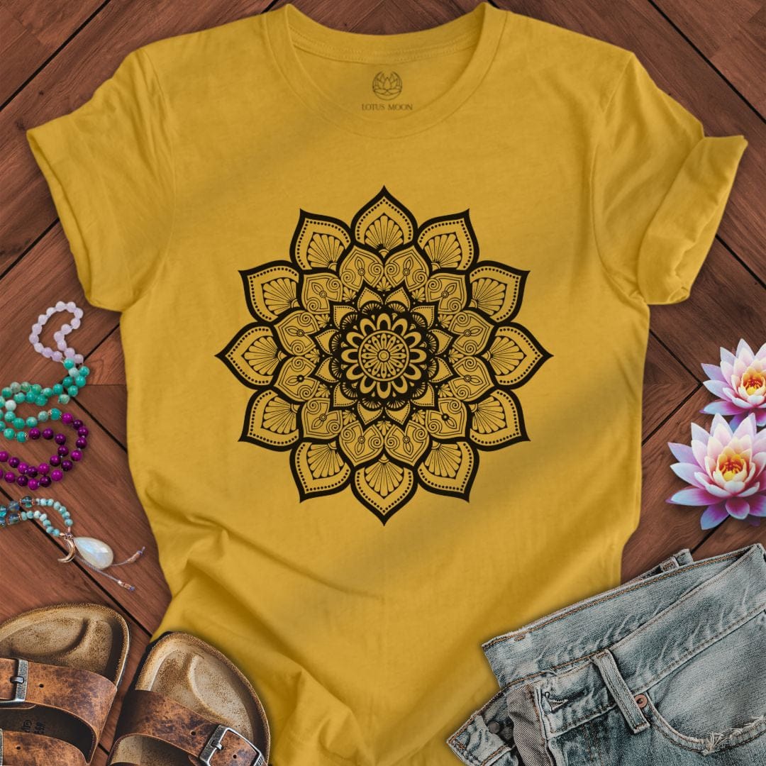 Deep Mandala Tee Heather Mustard