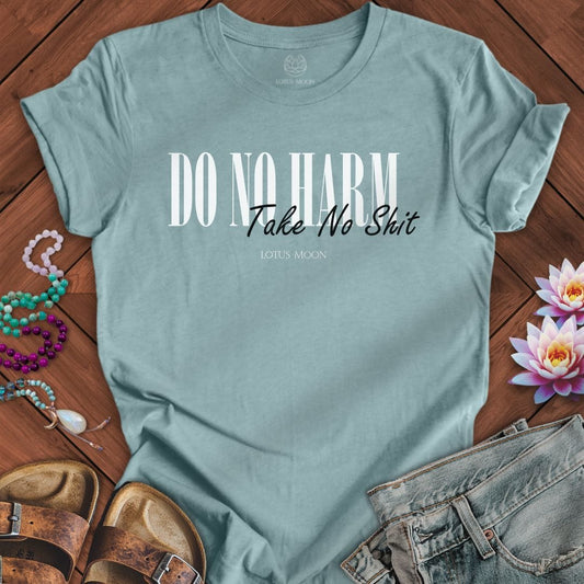 Do No Harm Tee Heather Blue Lagoon