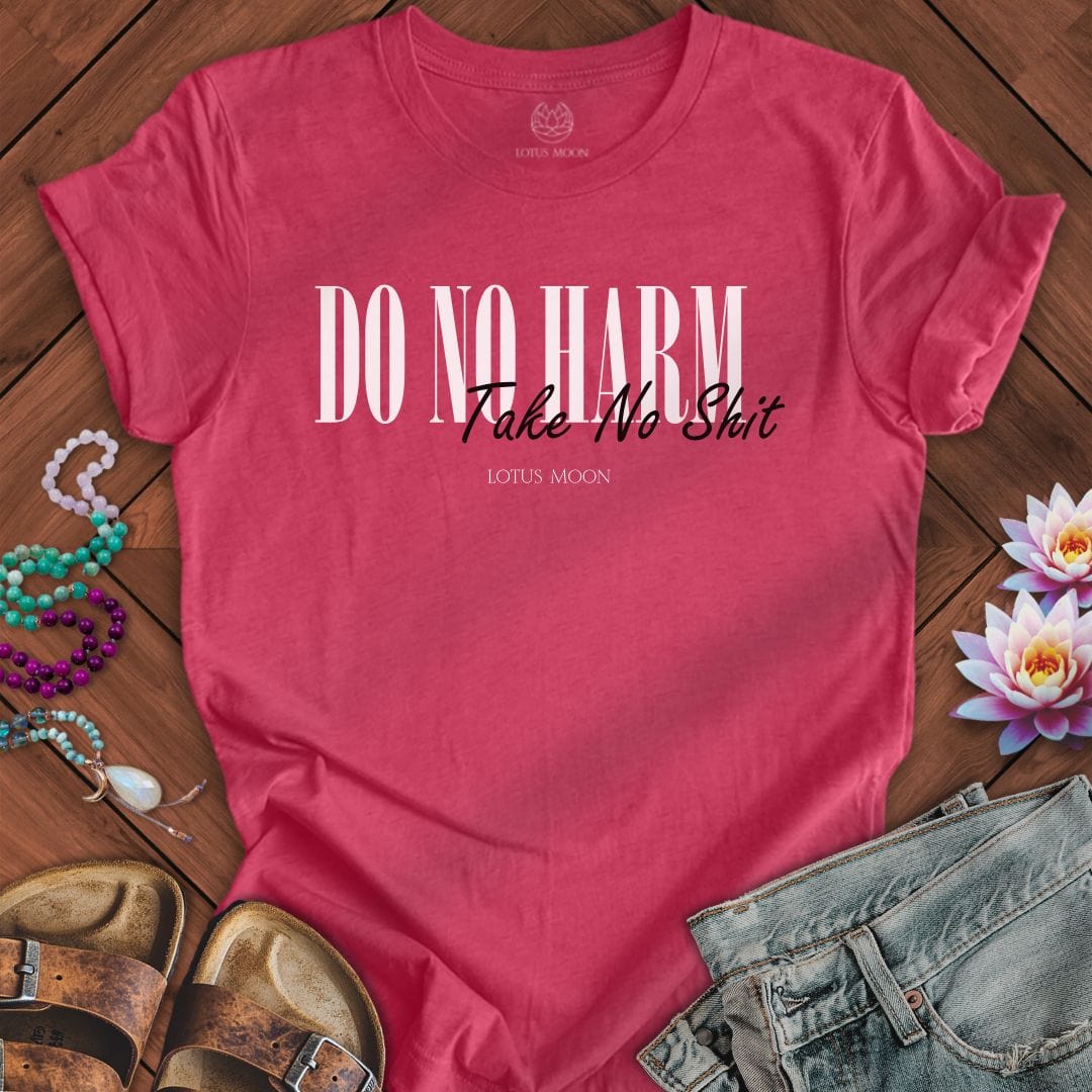 Do No Harm Tee Heather Raspberry