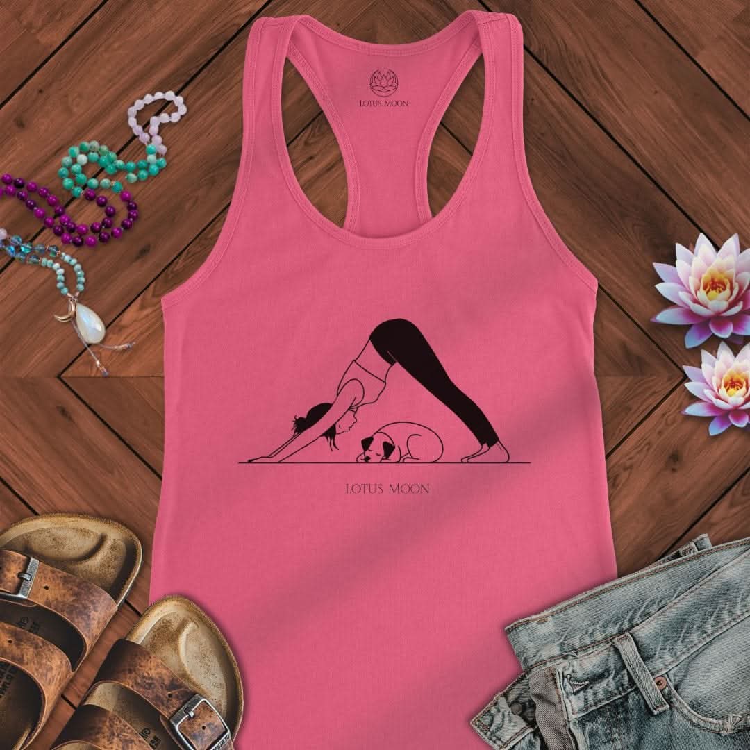 Downward Dog Tank Solid Hot Pink