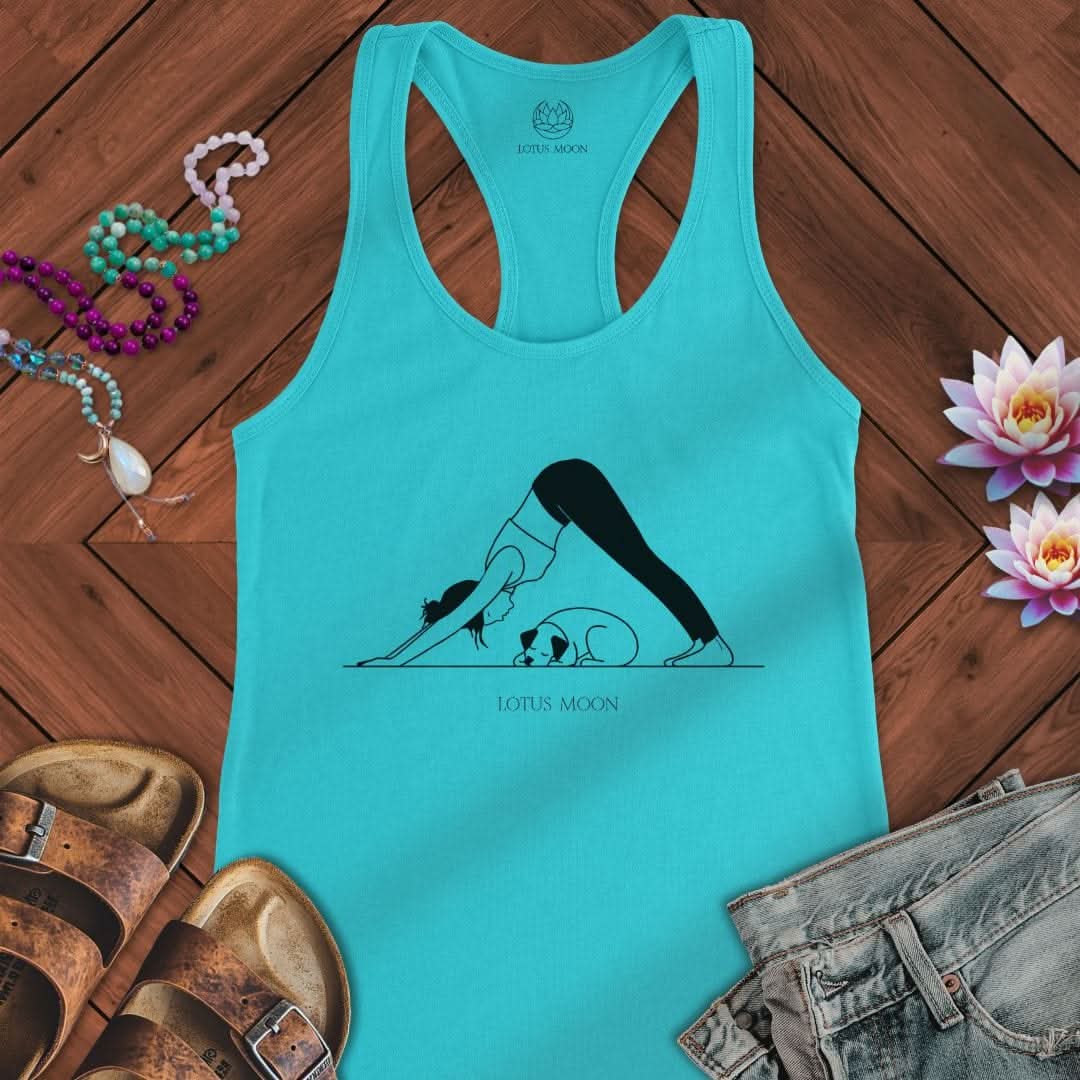 Downward Dog Tank Solid Tahiti Blue