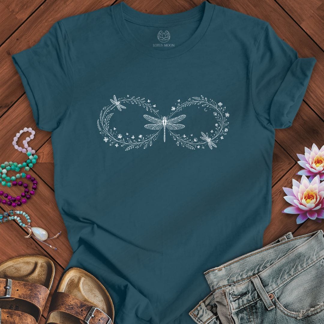 Dragonfly Infinity Tee Deep Teal