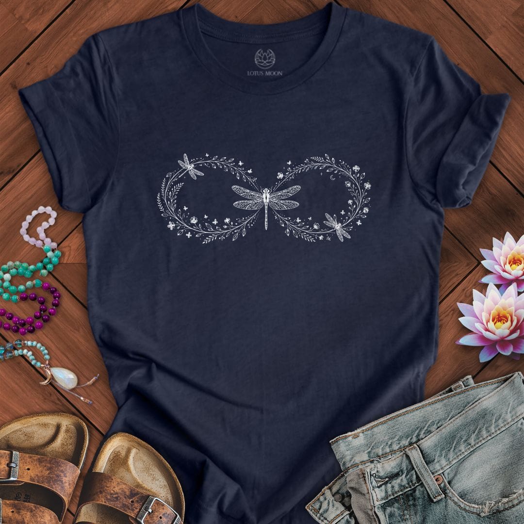 Dragonfly Infinity Tee Heather Midnight Navy