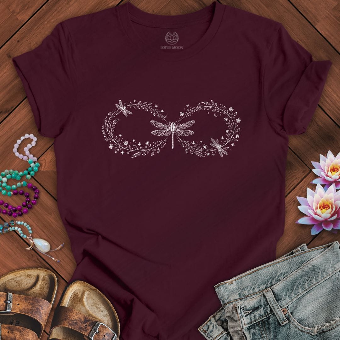 Dragonfly Infinity Tee Maroon