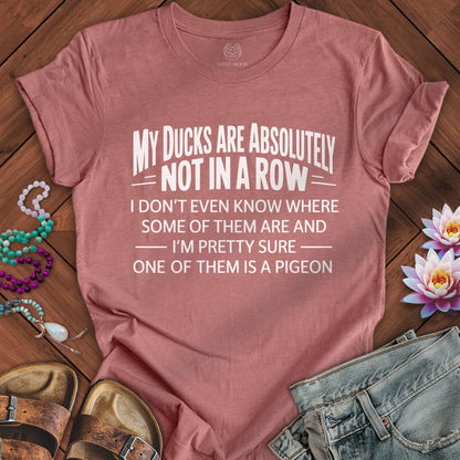 Ducks In A Row Tee Heather Mauve