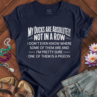 Ducks In A Row Tee Heather Midnight Navy