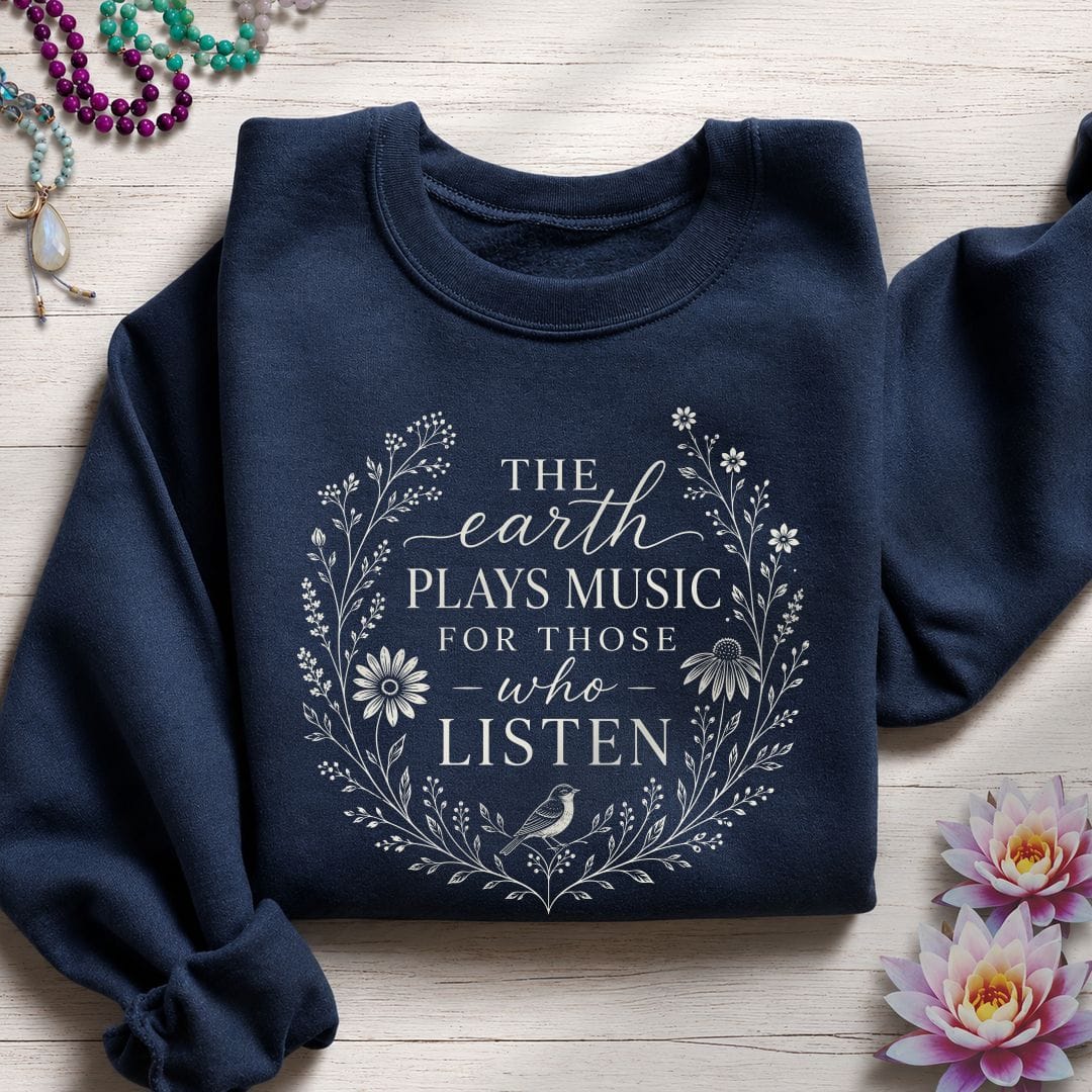 Earth Plays Music Sweatshirt Navy