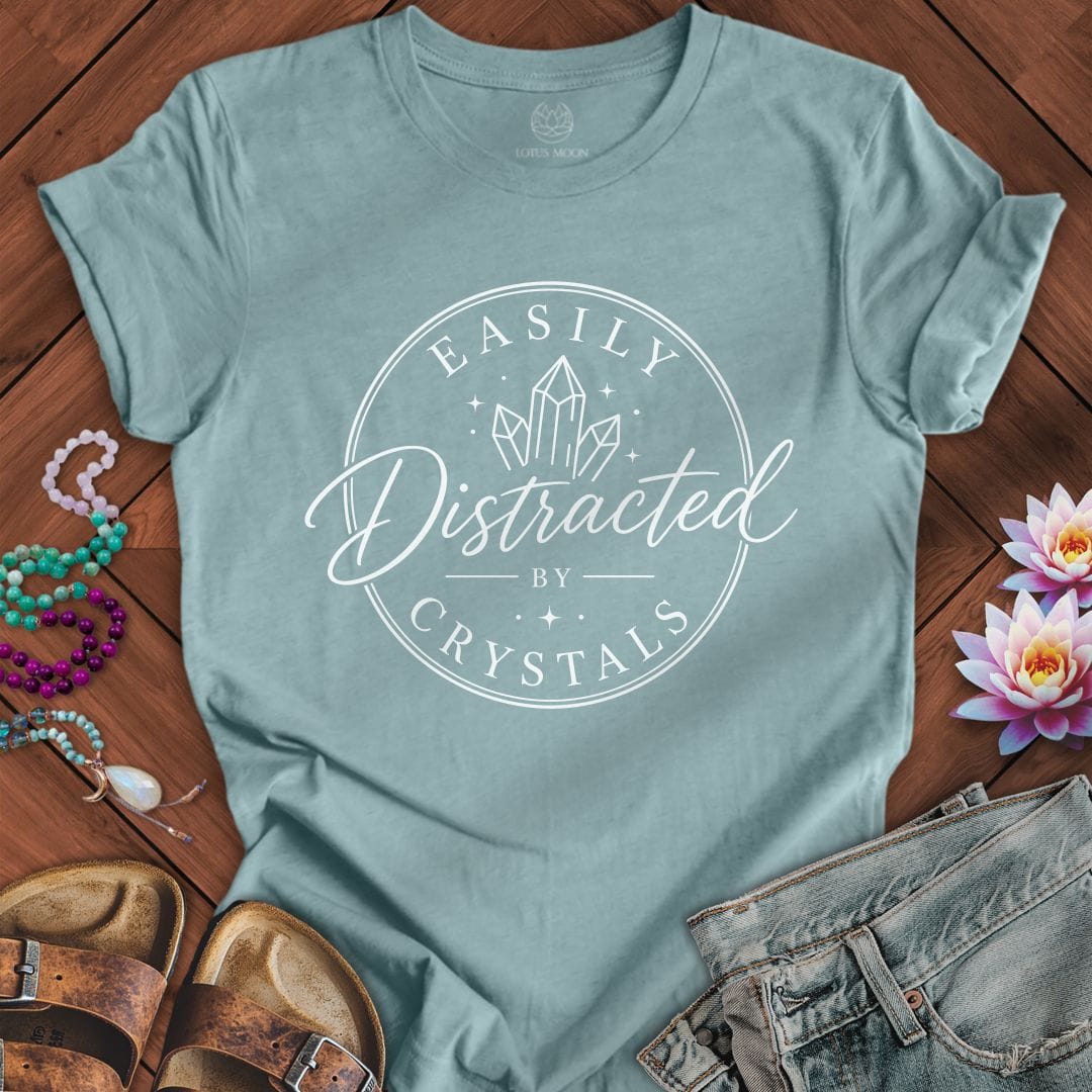 Printify T-Shirt Easily Distracted Tee Heather Blue Lagoon / S