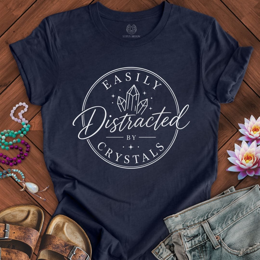 Printify T-Shirt Easily Distracted Tee Heather Midnight Navy / S