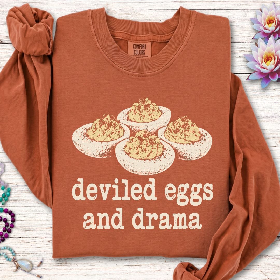 Eggs And Drama Long Sleeve Tee Yam