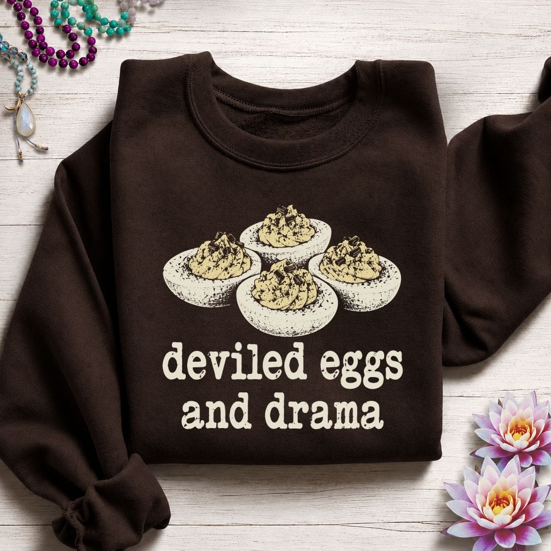 Eggs And Drama Sweatshirt Dark Chocolate