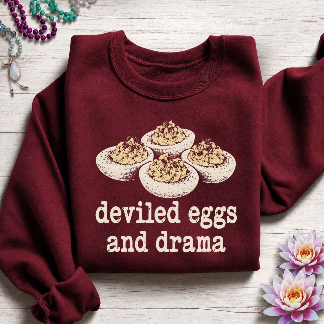Eggs And Drama Sweatshirt Garnet