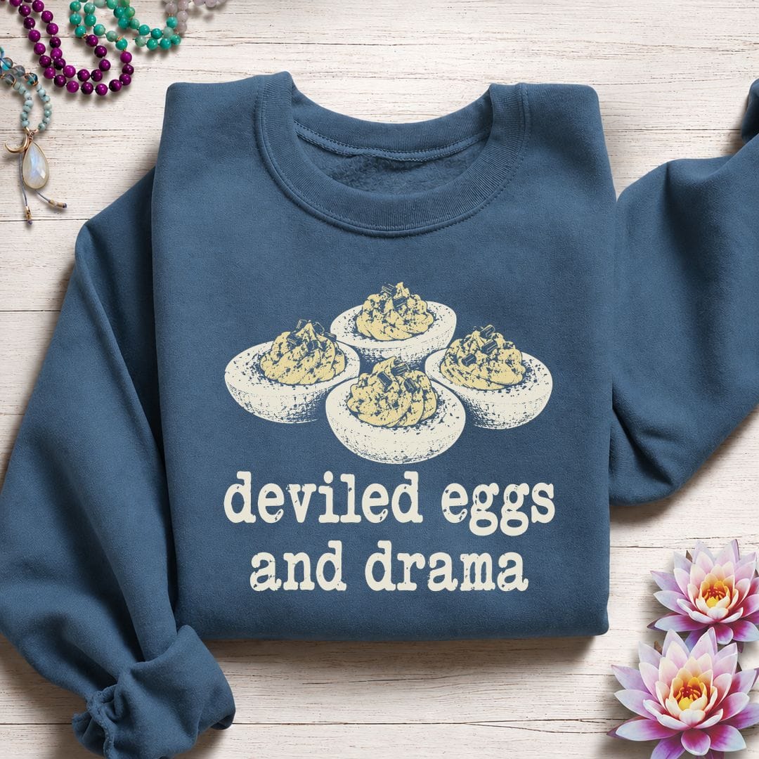 Eggs And Drama Sweatshirt Indigo Blue