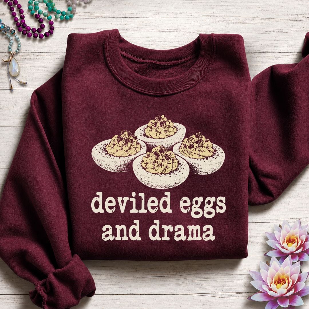 Eggs And Drama Sweatshirt Maroon