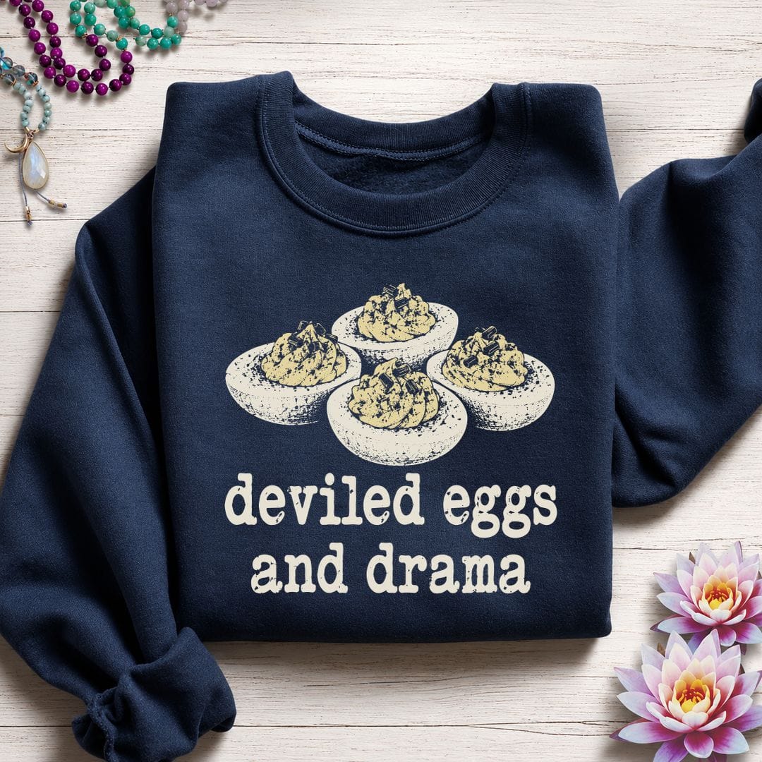 Eggs And Drama Sweatshirt Navy