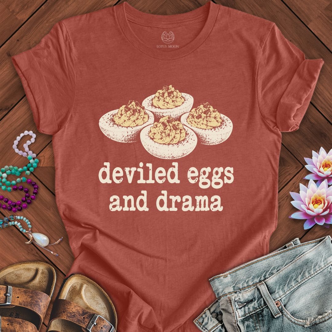 Eggs And Drama Tee Heather Clay