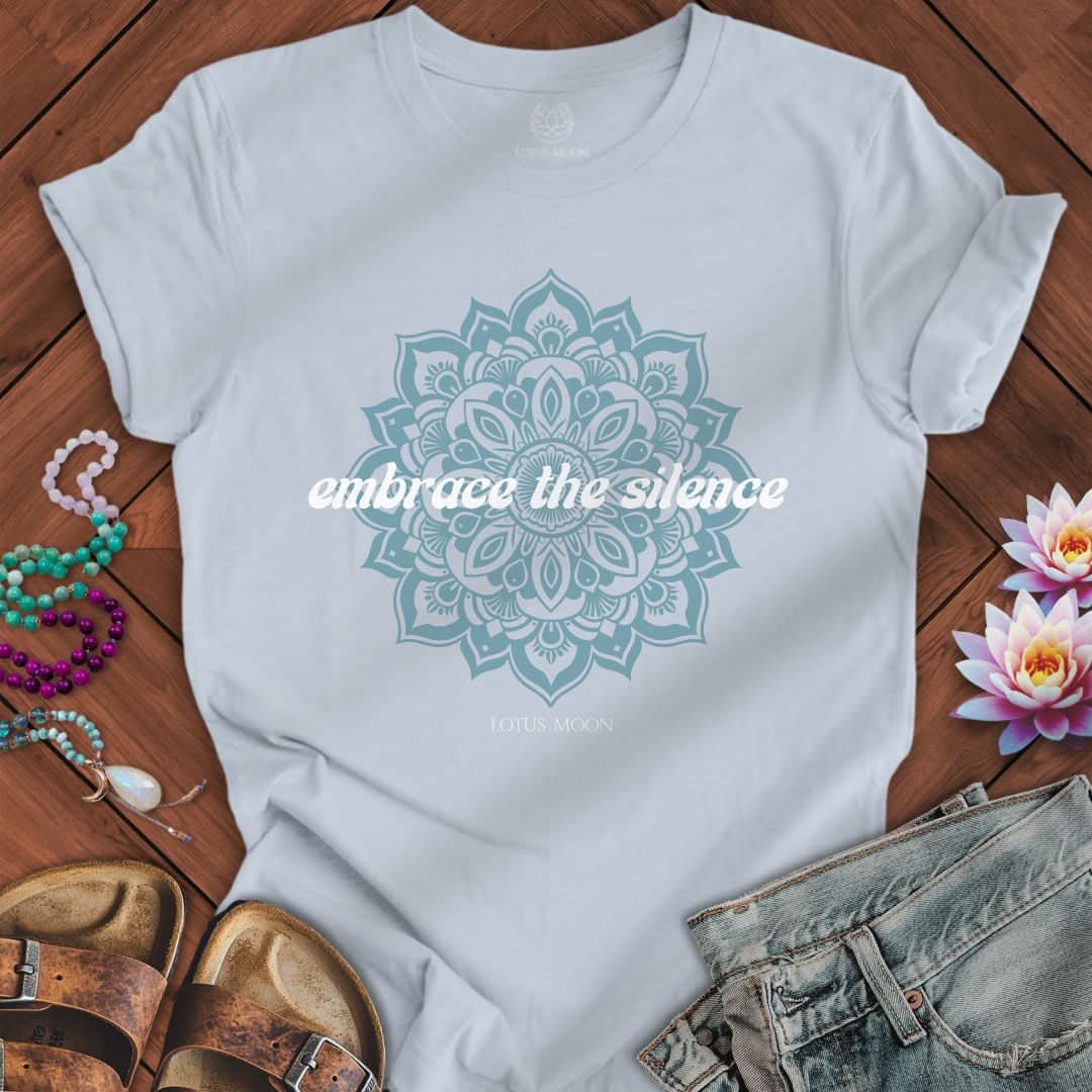 Embrace The Silence Tee Light Blue