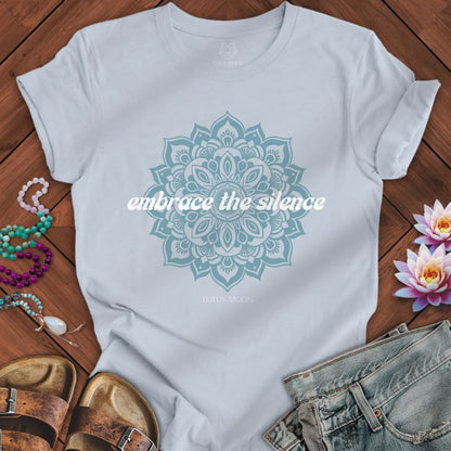 Embrace The Silence Tee Light Blue