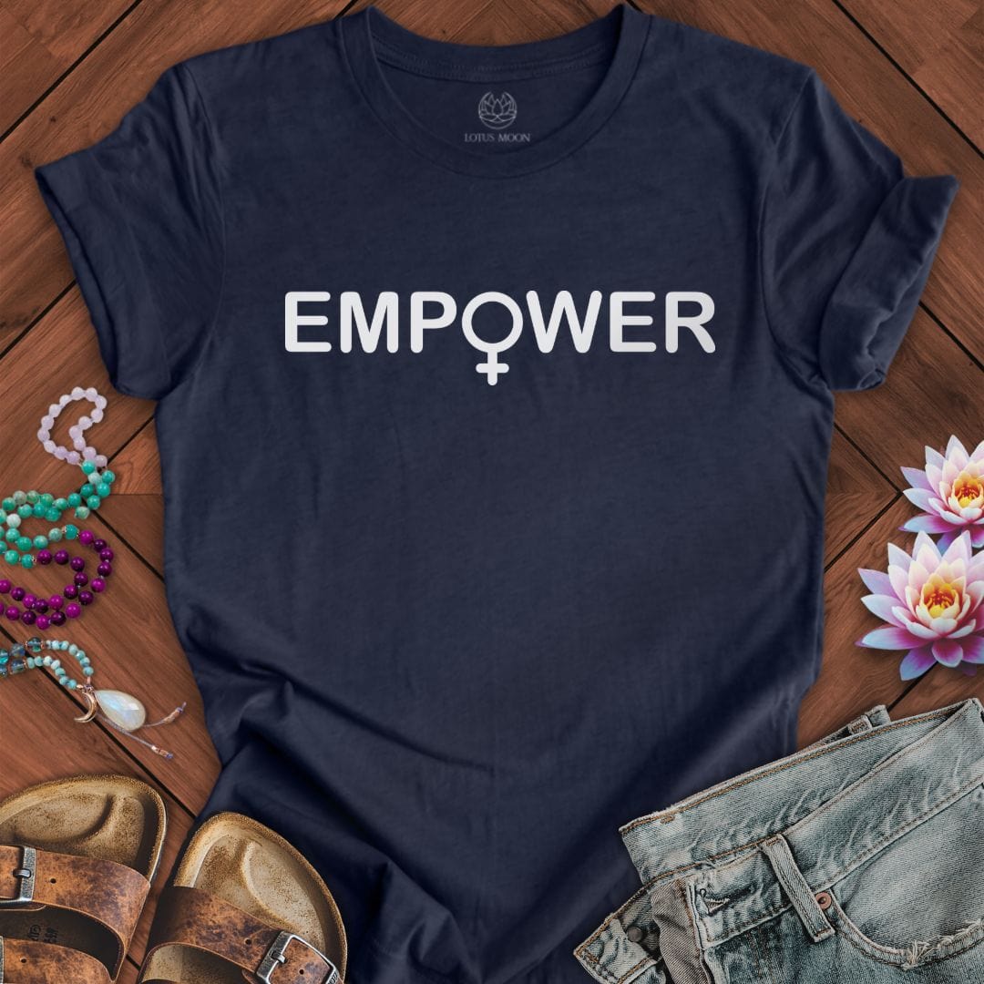 Empower Women Tee Heather Midnight Navy