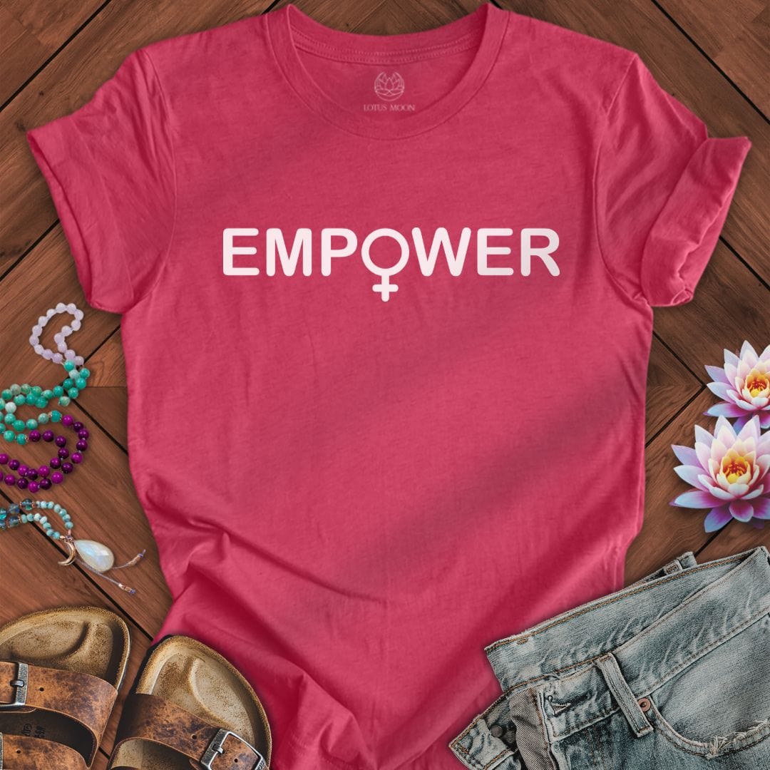 Empower Women Tee Heather Raspberry