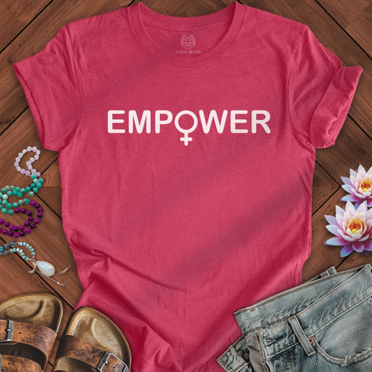 Empower Women Tee Heather Raspberry
