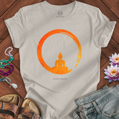 Enso Circle Buddha Tee Heather Dust