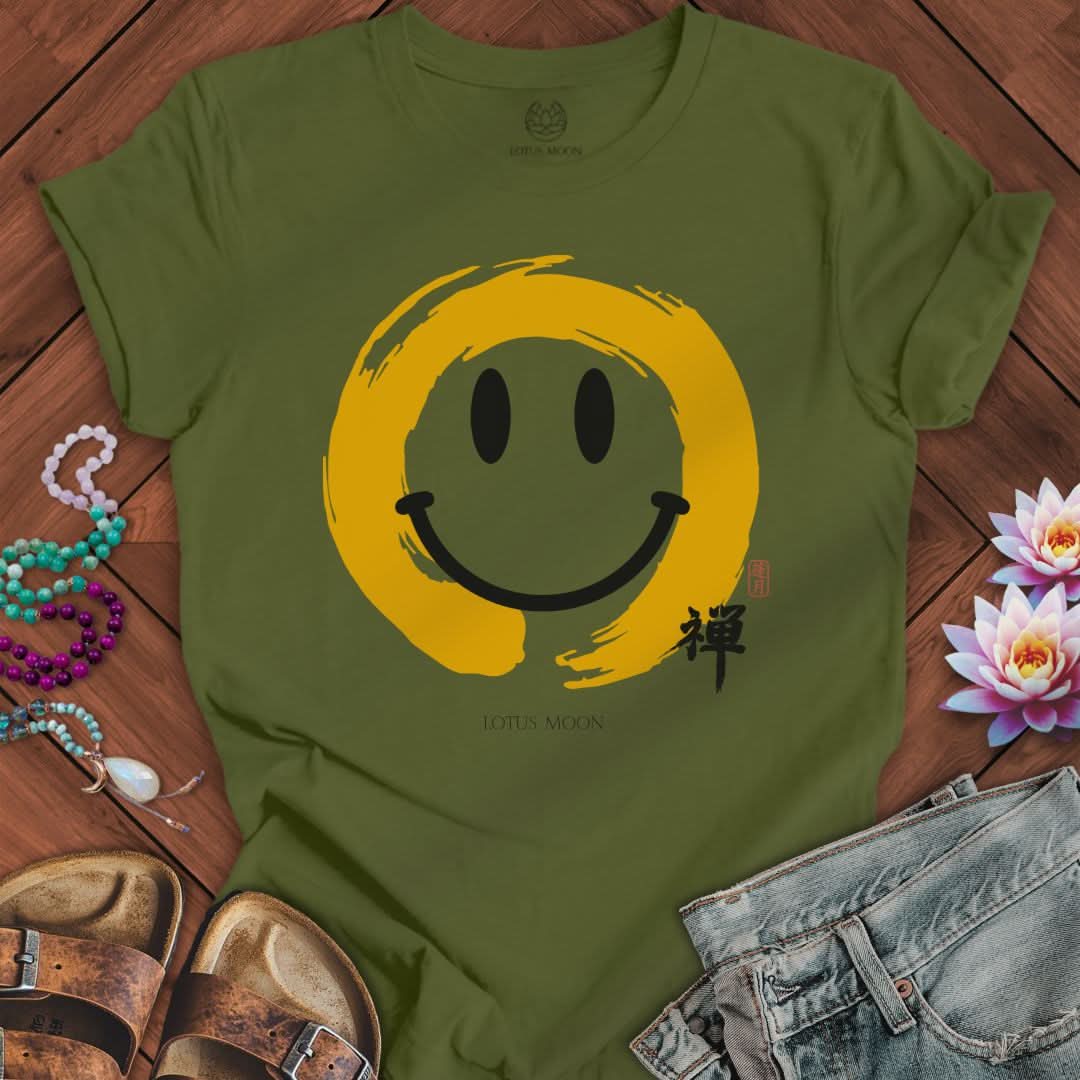 Enso Smile Tee Olive