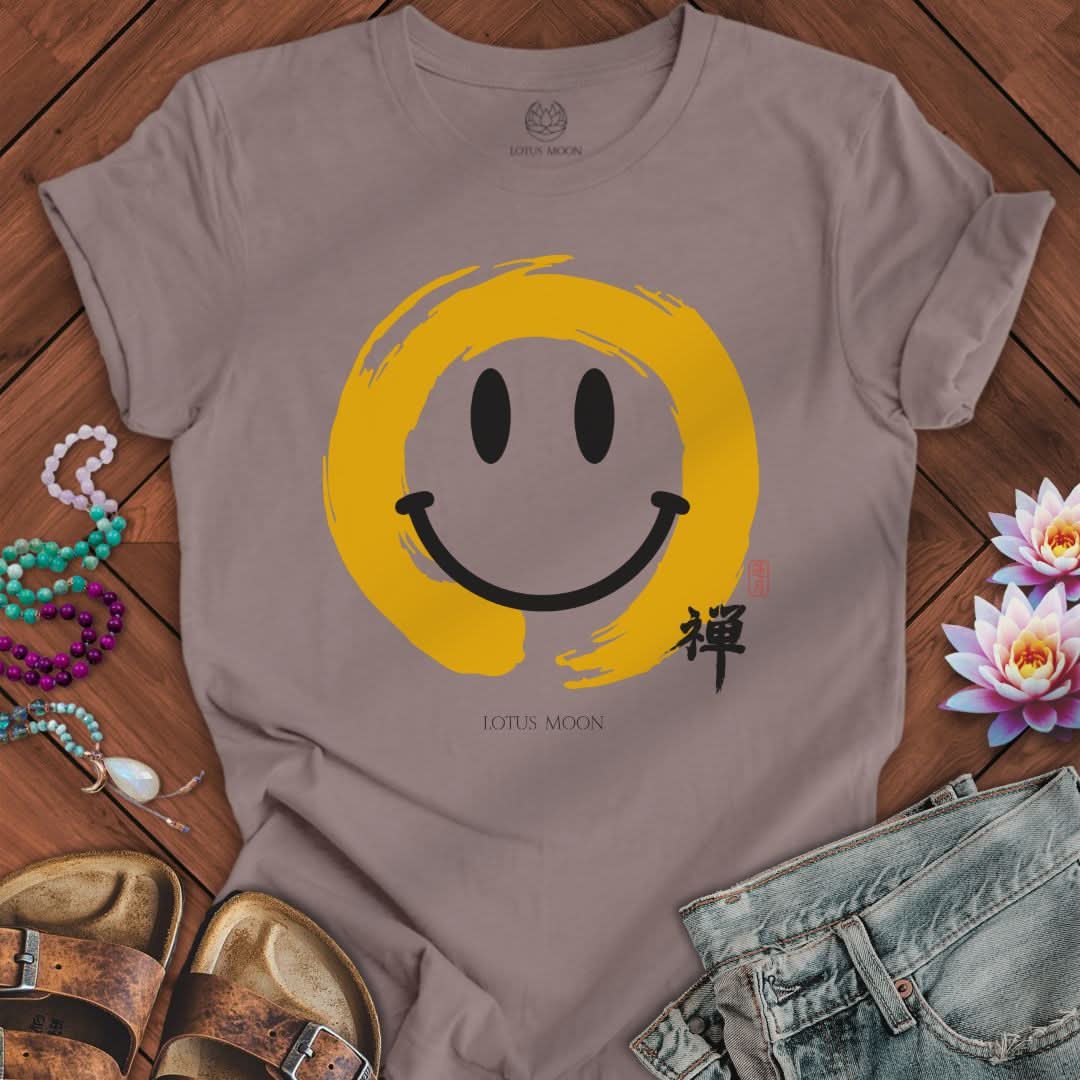 Enso Smile Tee Pebble Brown