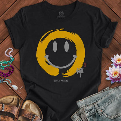 Enso Smile Tee Solid Black Blend