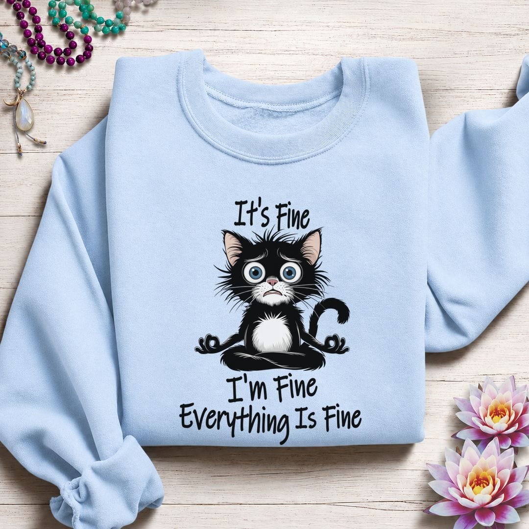 Everything is Fine Sweatshirt Light Blue