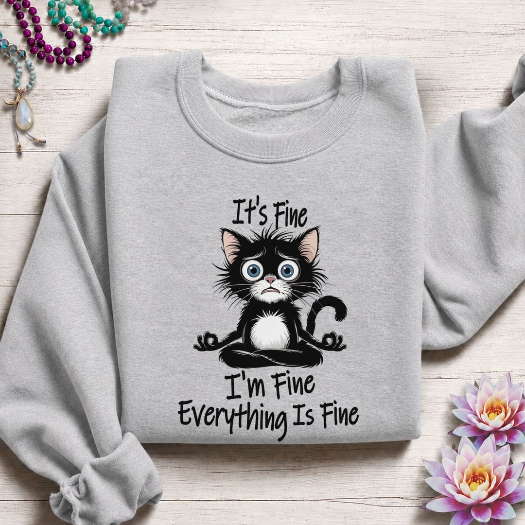 Everything is Fine Sweatshirt Sport Grey