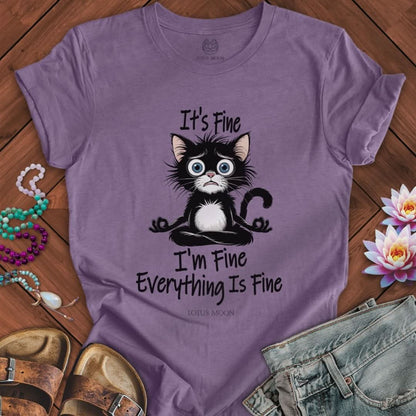 Everything Is Fine Tee Heather Purple