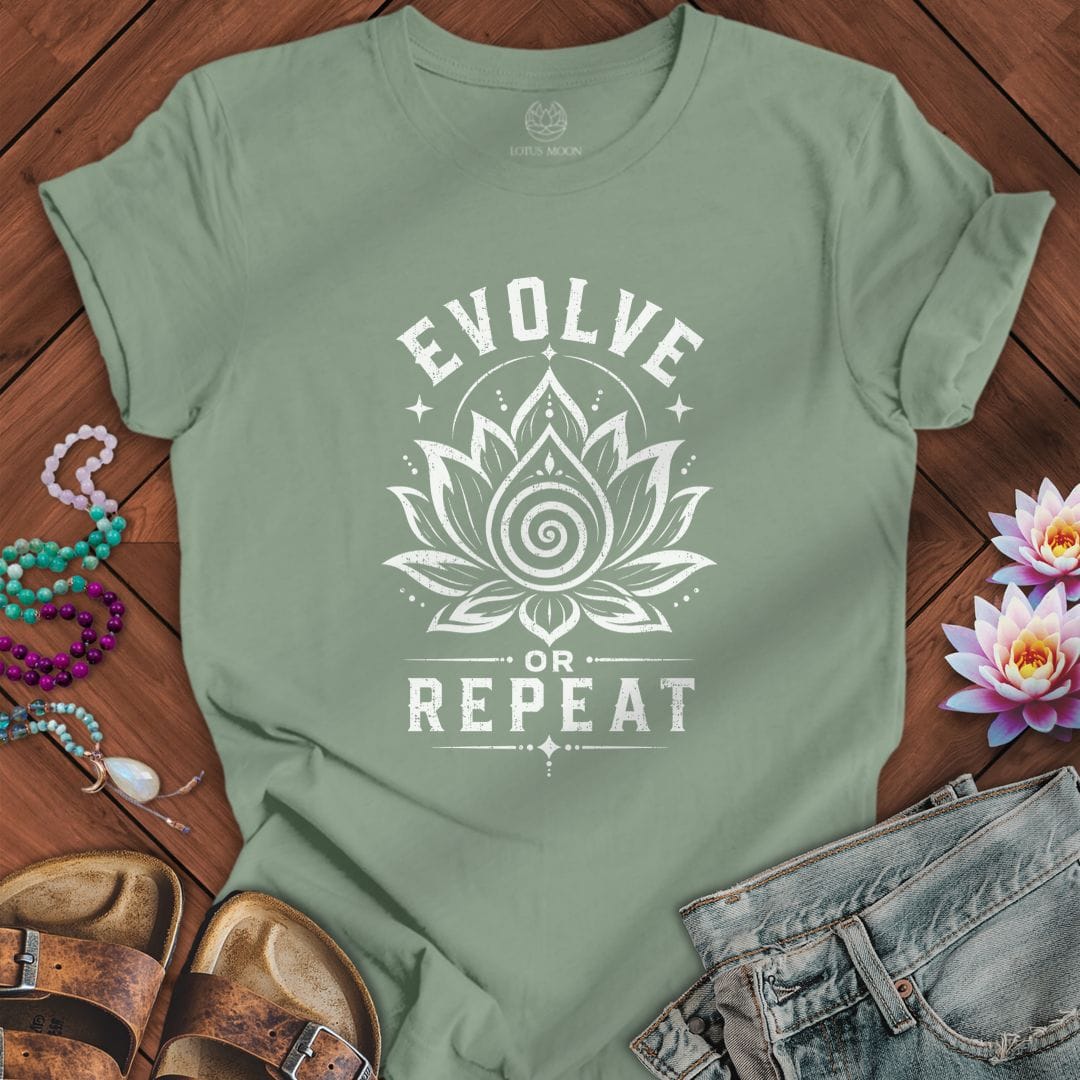 Evolve or Repeat Tee Sage