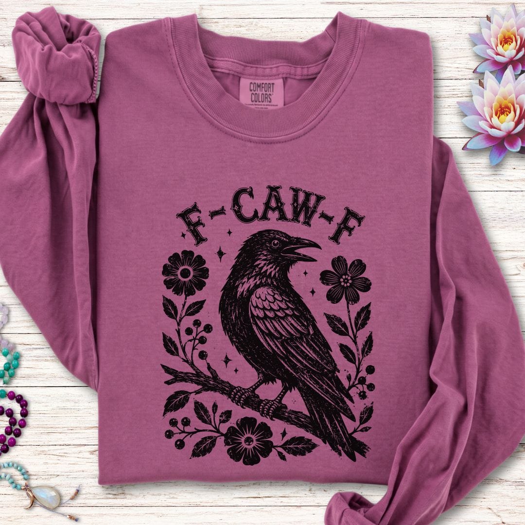 Printify Long-sleeve F-CAW-F Long Sleeve Tee Berry / S