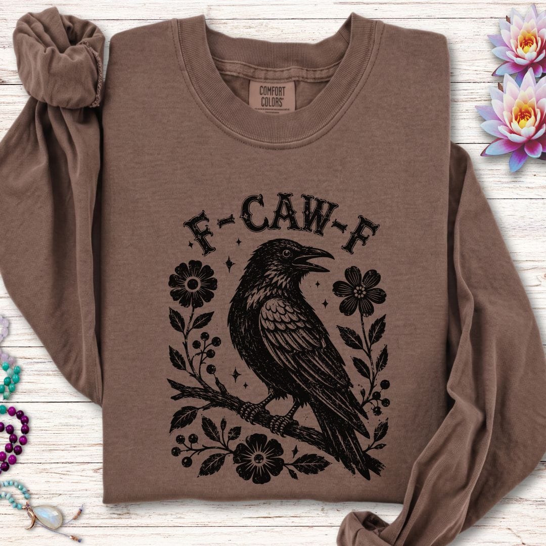 Printify Long-sleeve F-CAW-F Long Sleeve Tee Espresso / S