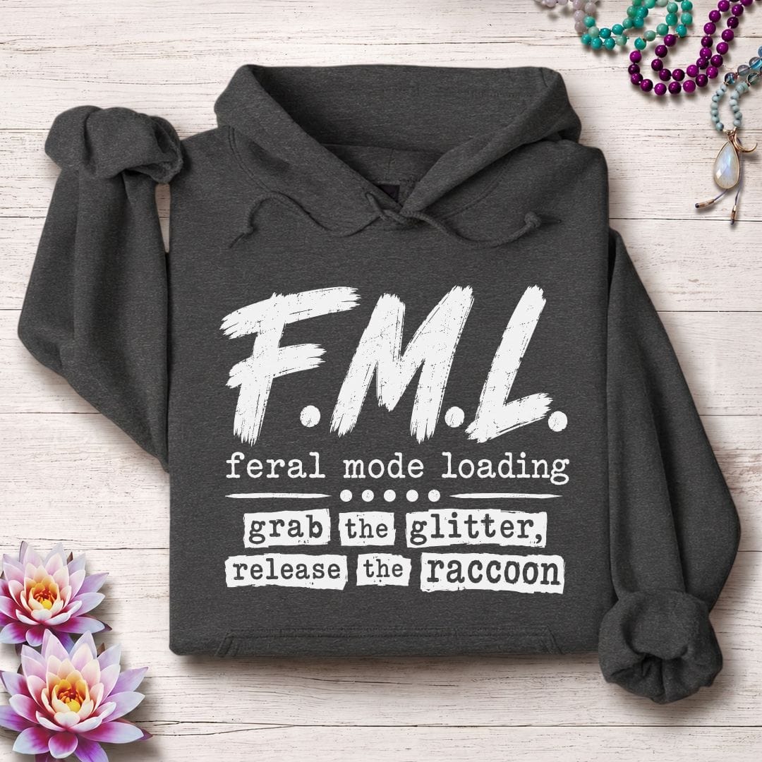 Printify Hoodie F.M.L. Hoodie Dark Heather / S
